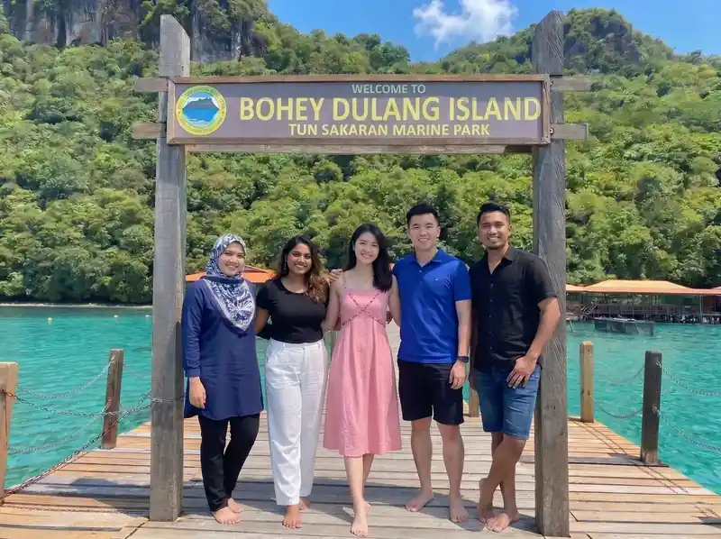 Hiking the jungle trails at Bohey Dulang with Bigfin Water Bungalow in the Semporna area for island views.